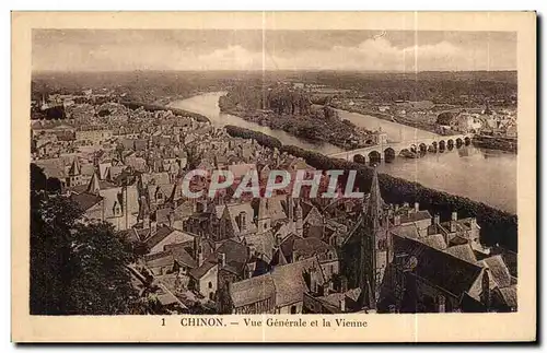 Cartes postales Chinon Vue Generale et La Vienne