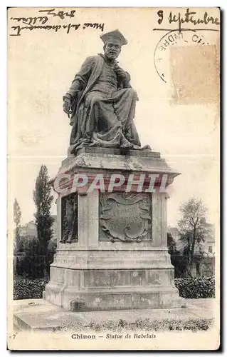 Cartes postales Chinon Statue de Rabelais