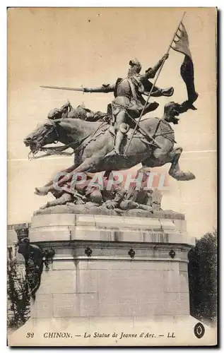 Cartes postales Chinon La Statue de Jeanne d Arc