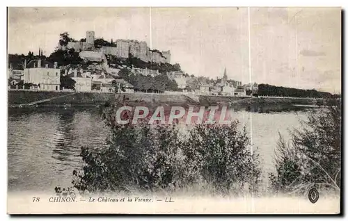 Cartes postales Chinon Le Chateau et la Vienne