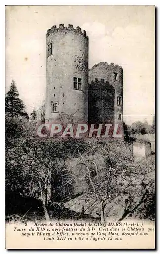 Cartes postales Restes de Chateau feodal de cinq mars Tours du 16eme