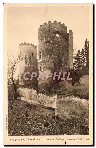 Ansichtskarte AK Cinq Mars Les tours du Chateau