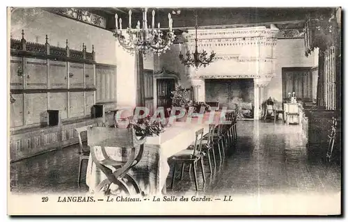 Ansichtskarte AK Langeais Le Chateau Le Salle des Gardes