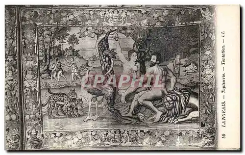 Cartes postales Langeais Tapisserie Tentation