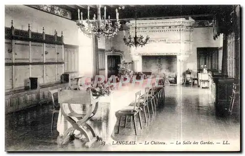 Cartes postales Langeais La Chateau La Salle des Gardes