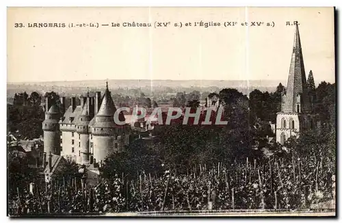 Cartes postales Langeais La Chateau et I Eglise