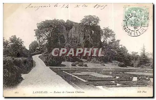 Cartes postales Langeais Ruines de I ancien Chateau