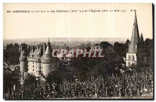 Cartes postales Langeais Le Chateau I Eglise