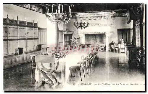 Cartes postales langeais Le Chateau La Salle des Gardes