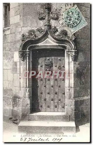 Cartes postales Langeais Le Chateau Une Porte