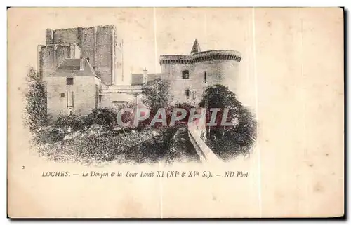 Cartes postales Loches Le Donjon la Tour Louis XI