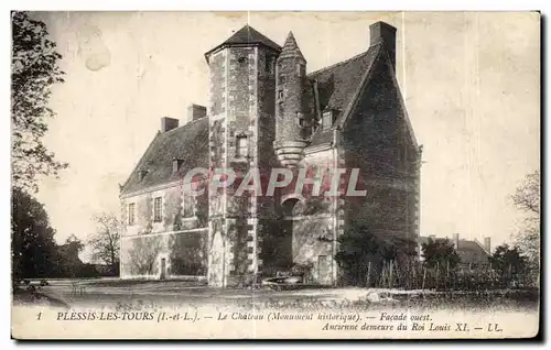 Ansichtskarte AK Plessis Les Tours Le Chateau (Monument historique) Facade ouest