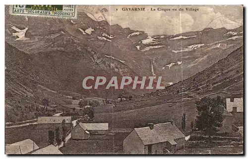 Cartes postales Gavarnie Le Cirque vu du Village