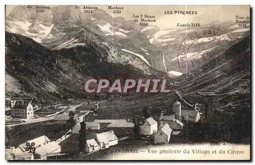 Cartes postales Gavarnie Vue generale du Village et Du Cirque