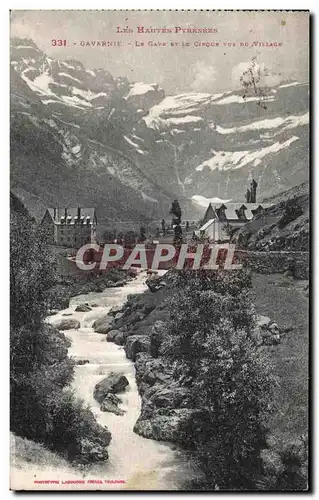 Ansichtskarte AK Gavarnie Les Hautes Pyrenees Le Gave Et le cirque vu du village