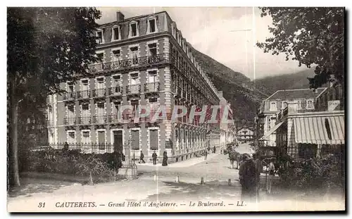 Cartes postales Cauterets Grand Hotel d Angleterre Le Boulevard