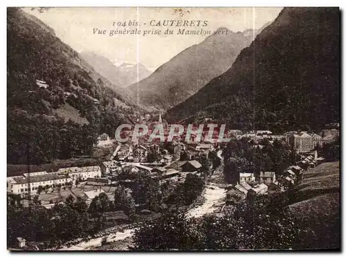 Cartes postales Cauterets Vue generale Prise du Mamelon Vert