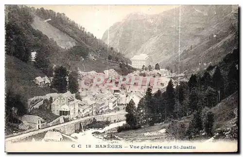 Cartes postales Bareges Vue generale sur St Justin