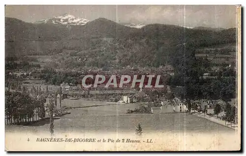 Cartes postales Bagneres De Bigorre et le Pic de 2 Heures