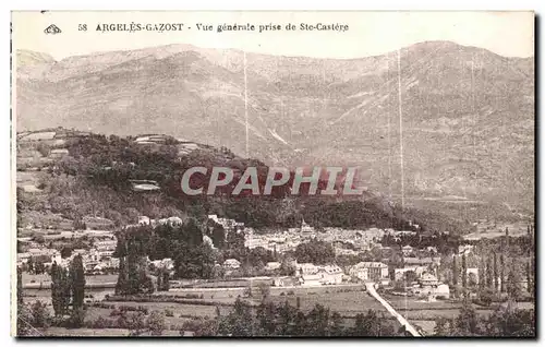 Cartes postales Argeles Gazost Vue generale prise de ste Castere