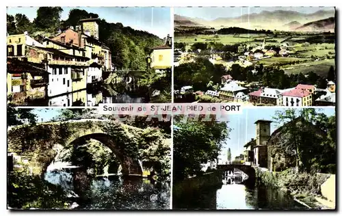 Cartes postales moderne St Jean Pied de Port Maisons basques Vue generale Pont romain d Eyheraberry la Nive