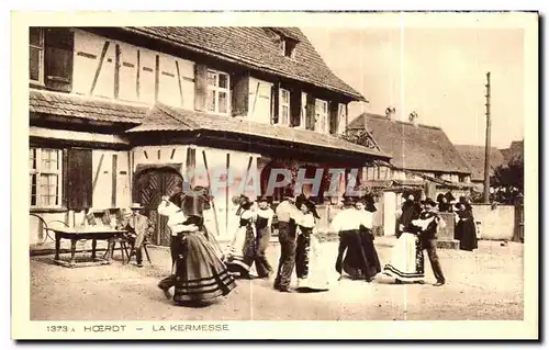 Ansichtskarte AK Hoerdt La Kermesse Folklore Costume Danse