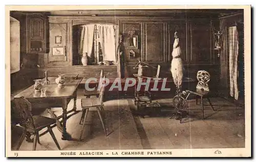 Ansichtskarte AK Musee Alsacien La Chambre Paysanne Strasbourg