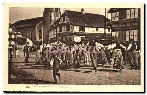 Ansichtskarte AK Kermesse en Alsace Folklore Costume