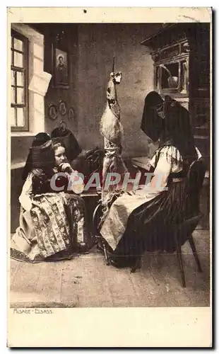 Cartes postales Alsace Folklore Costume