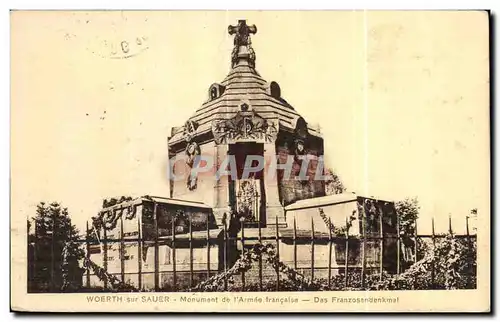 Cartes postales Woerth sur Sauer Monument de l Armee francaise