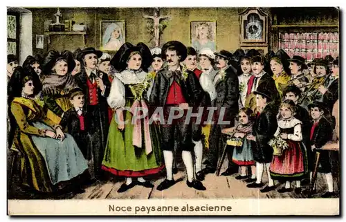 Cartes postales Noce paysanne alsaciennne Folklore Costume