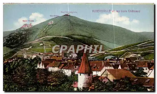 Cartes postales Ribeauville et les trois Chateaux