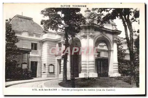 Ansichtskarte AK Aix Les Bains Entree pricipale du casino