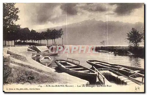 Ansichtskarte AK Aix Les Bains Lac du Bouget Le petit Port