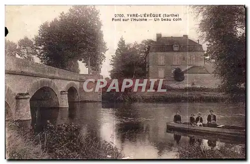 Ansichtskarte AK Yvre L Enveque Sarthe Pont sur l Huisine Un beau coin