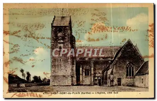 Cartes postales Saint Remy du Plain Sarthe l Eglise cote sud