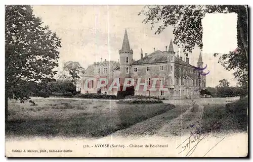 Ansichtskarte AK Avoise Sarthe Chateau de Pescheseul
