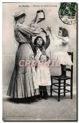 Cartes postales La Sarthe Rillettes des Petits Gourmets Enfants Folklore