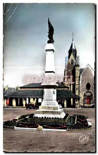 Cartes postales Mamers Sarthe Place Carnot et Monument aux Morts