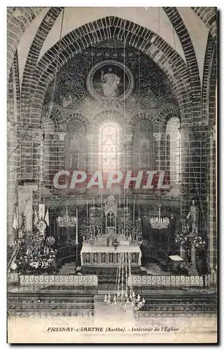 Ansichtskarte AK Fresnay Sarthe Interieur de L Eglise