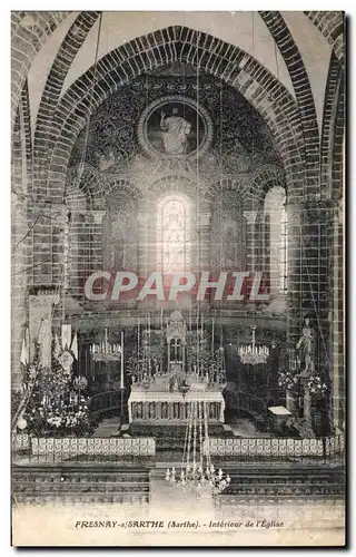 Cartes postales Fresnay Sarthe Interieur de L Eglise