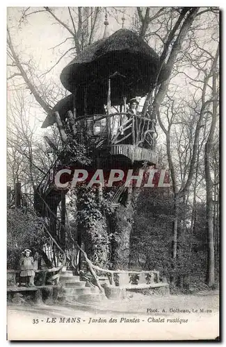 Ansichtskarte AK Le Mans Jardin des Plantes Chalet rustique