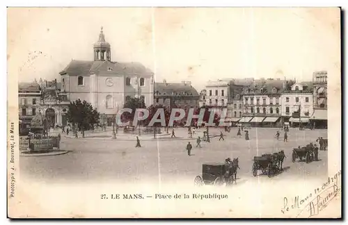 Cartes postales Le Mans Place de la Republique