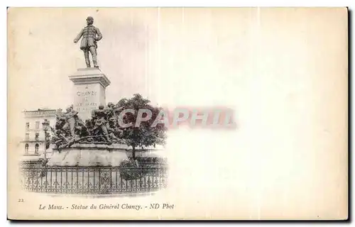 Cartes postales Le Mans Statue du General Chanzy Militaria