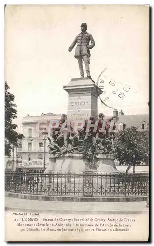 Cartes postales Le Mans Statue de Chanzy Croisy Statue de Crank Militaria