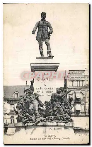 Ansichtskarte AK Le Mans Statue du General Chanzy Militaria