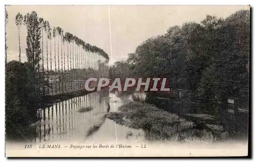 Ansichtskarte AK Le Mans Paysage sur les Bords de L Huisne