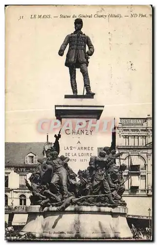 Ansichtskarte AK Le Mans Statue du General Chanzy Militaria