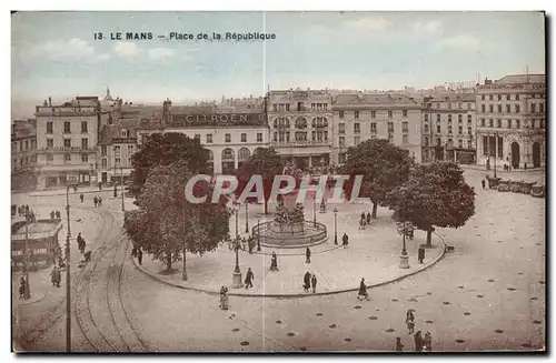 Cartes postales Le Mans Place de la Republlque Citroen