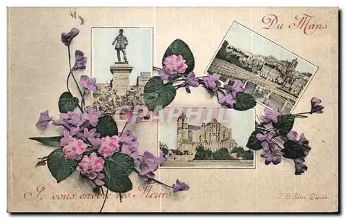 Cartes postales Du Mans Je vous envoie ces fleurs